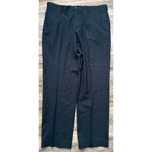 L.L.Bean Classic Fit Wool Dress Pants Mens 40W Charcoal Vintage Preppy Academia